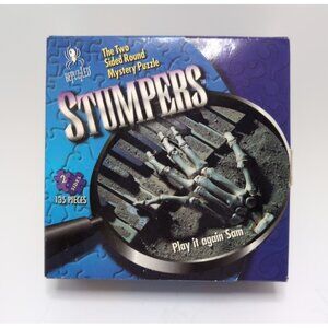Bepuzzled Stumpers Round Jigsaw Two Sided Mystery Puzzle 135 Pieces Vintage 1996